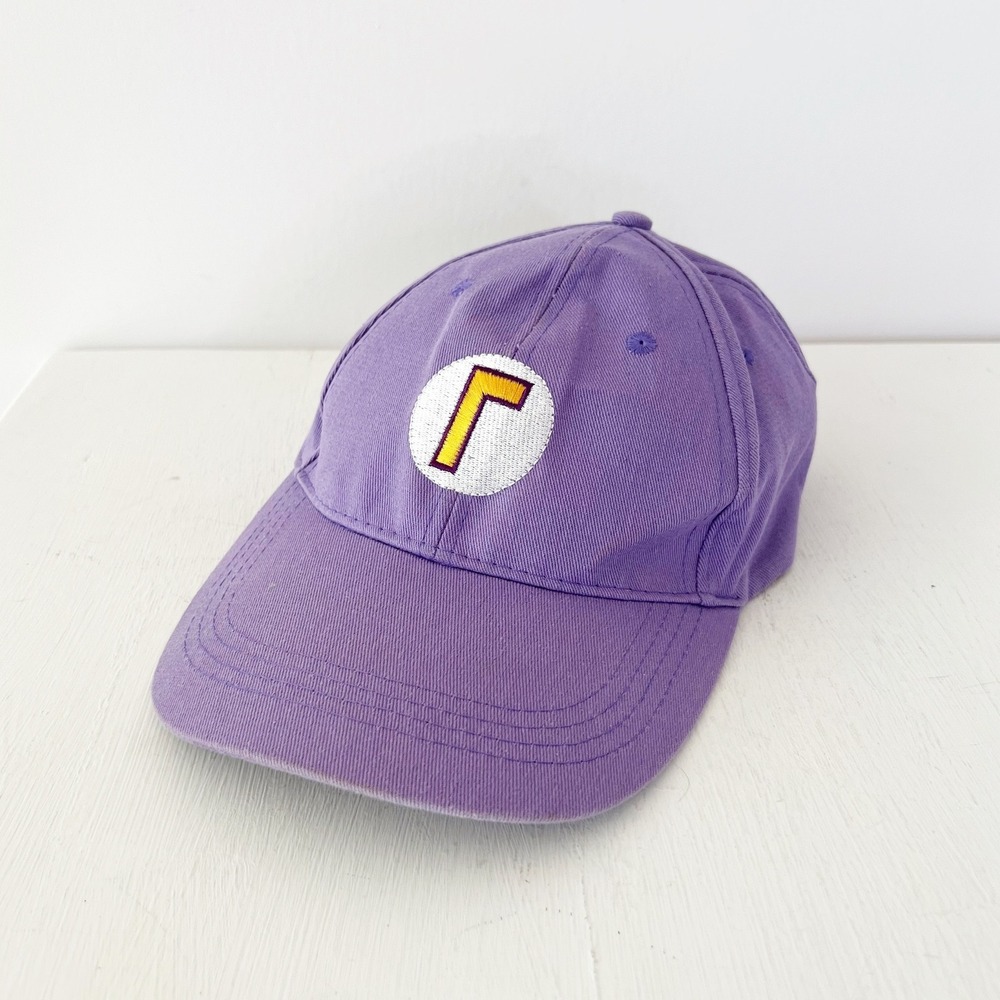 Waluigi‎ Baseball Cap Purple Embroidered Logo Dad Hat Adjustable Classic Gamer